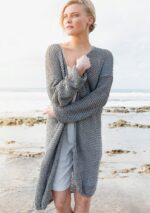 Síð jakkapeysa með löngum lykkjum - Image 2