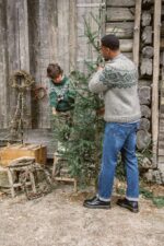 Chunky Marius herrapeysa prjónuð niður frá hálsi - Image 3