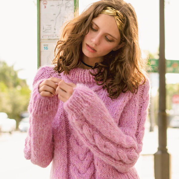 Peysa með stórum köðlum