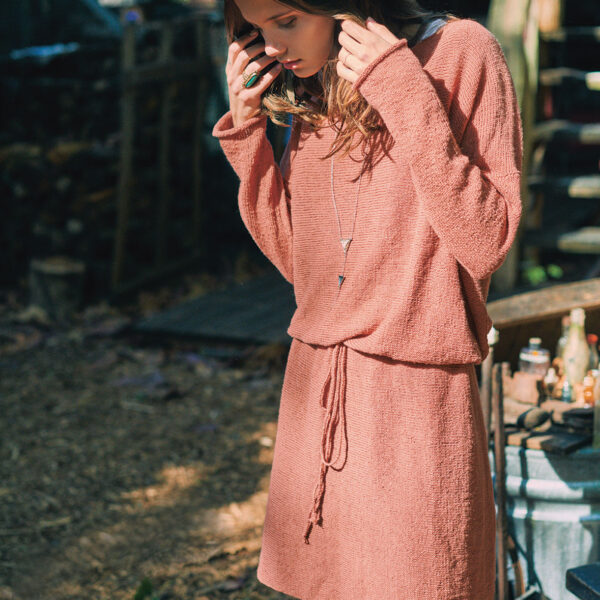 CORAL langerma kjóll