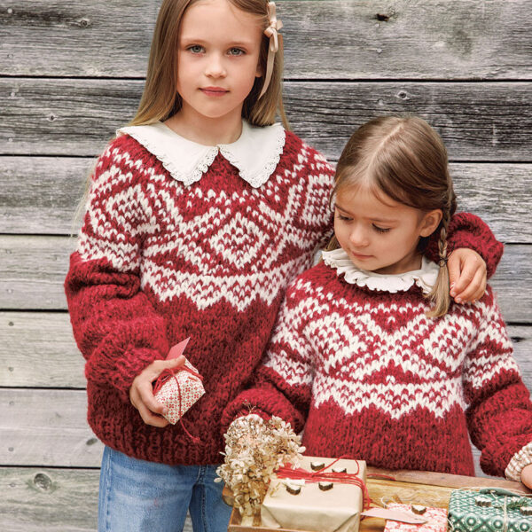 CHUNKY MARIUS BARNAPEYSA prjónuð niður frá hálsi