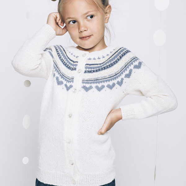 Eva jakkapeysa með hjartamunstri