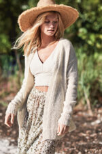 Síð jakkapeysa úr Tynn Line og Silk mohair