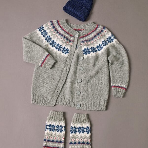 Hneppt Nancy peysa á stúlkur og legghlífar